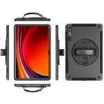 Galaxy Tab S10 Ultra/S9  Ultra/S8 Ultra OHIO Defender  Case with hand strap and shoulder strap. Black