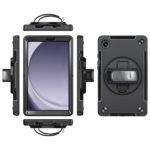Galaxy Tab A9 OHIO Defender  Case with hand strap and  shoulder strap. Black