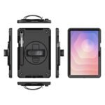 Galaxy Tab S10FE+ OHIO  Defender Case with hand strap  and shoulder strap. Black