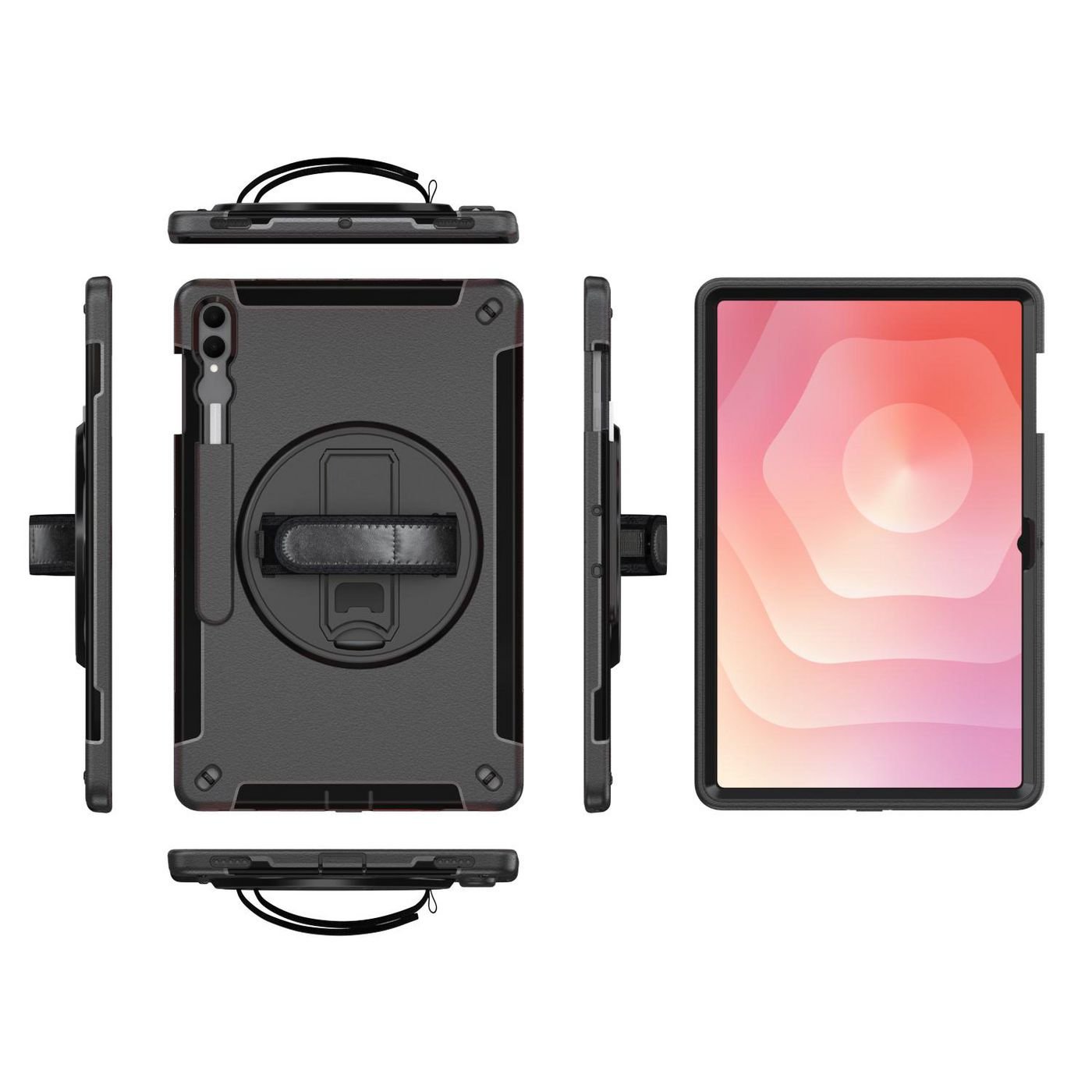 Img_36757383.jpg Galaxy Tab S11 Ultra OHIO Defender Case with hand strap and shoulder strap. Black - Image 1