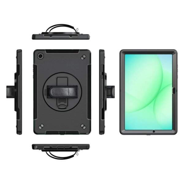 Galaxy Tab A11+ OHIO Defender  Case with hand strap and  shoulder strap. Black