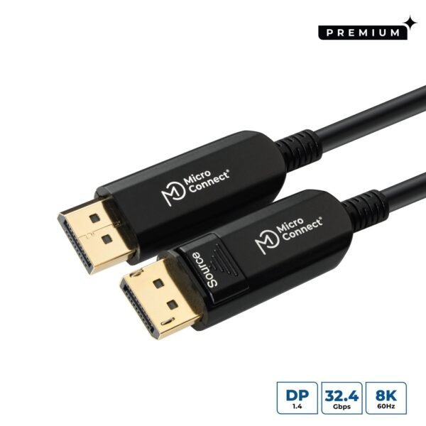DisplayPort 1.4, 8K@60Hz,  Optic Fibre, 10m DP 1.4 8K  60Hz, 32.4Gbps Support: YUV 4:4:4, EDID/HDCP2.2