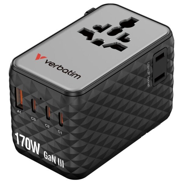 Charge ?N? Travel 170W  Universal Travel Adapter  Black
