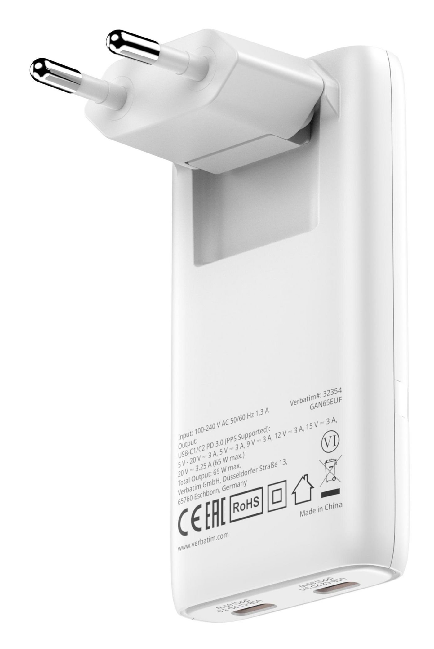 Img_36776663.jpg Fold ?N? Go GaN Charger 65W Eu Plug White - Image 1