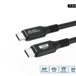 Premium USB-C cable 0,25m  20Gbps, 100W, USB 3.2 Gen 2x2