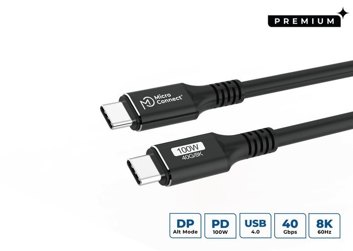 Img_36789422-1 USB-C to USB-C cable 2m Premium, 100W, 40Gbps, USB4 Gen 3x2 - Image 1