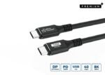 USB-C to USB-C cable 0.25m  Premium, 100W, 40Gbps, USB4  Gen 3x2