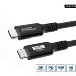 USB-C to USB-C cable 0,25m  Premium, 240W, 40Gbps, USB4  Gen 3x2