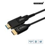 Premium High Speed Active  Optic HDMI 2.0 A-D Cable 30m  With HDMI Type A Adapter 30m Support 4K 60Hz, 18 G/bps, YUV4:4:4,