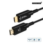 Premium Optic HDMI Cable 50m Armored HDMI 2.0 4K 60Hz,18Gbp Support: YUV4:4:4, EDID/HDCP2.2/HDR/ARC