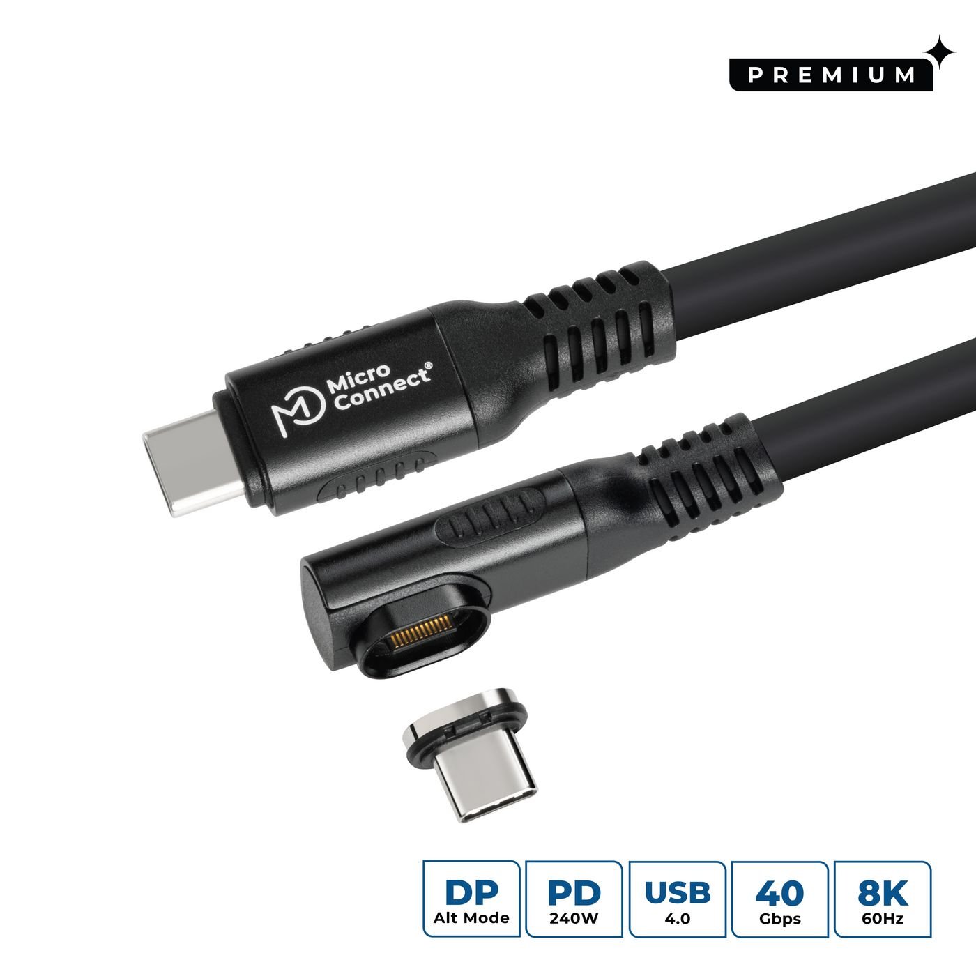 Img_36789447.jpg USB-C to USB-C cable 2m Angled Premium magnetic Silicone, 240W, 4K, 20Gbps, USB4 - Image 1