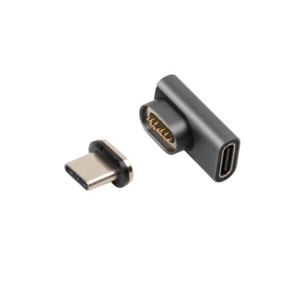 Magnetic USB-C Adapter 90? USB-C to USB-C Male-Female  right-angled adapter extends the USB-C cable, even where there is little room