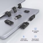 Premium USB4 3x2 USB-C  twice-angled adapter, 240W,  40Gbps Premium USB4 3x2 USB-C twice-angled adapter, 240W, 40Gbps - Image 3