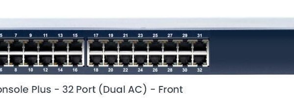 Nodegrid Serial Plus - Core  Edition. 32-port Cisco  Rolled, 2-Core CPU, 4GB DDR4, 16GB SSD, 2 SFP, 2 GbE, 2 USB 3.0. Dual AC Power,