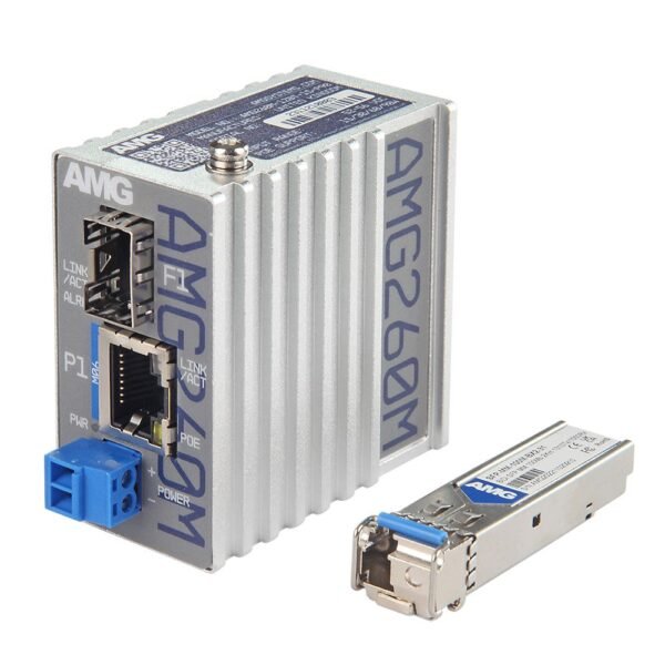 100Mb 60/90W PoE Industrial  Grade Mini Media Converter