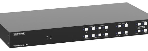Vivolink HDMI 2.0 4x4, Matrix Fast switcher w/GUI and RS232 control