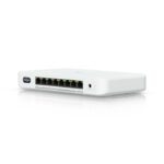 Compact PoE+ switch* with (1)  10 GbE port, (7) 2.5 GbE  ports, and 6 GHz-ready WiFi 7 bridging integration for seamless, high-capacity