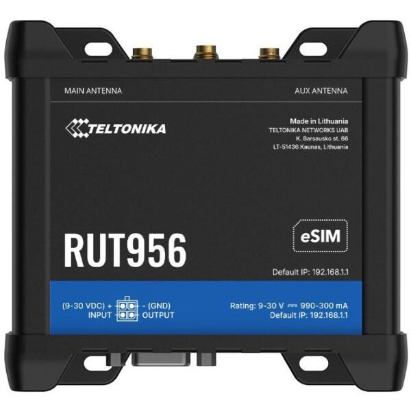RUT956 (EU) 4G LTE ROUTER  with eSIM