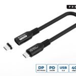 USB-C to USB-C cable 0,15m  Premium magnetic Silicone,  240W, 8K, 40Gbps, USB4
