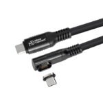 USB-C to USB-C cable 0.15m  Angled Premium magnetic  Silicone, 240W, 8K, 40Gbps, USB4 - Image 2