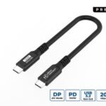 Premium USB-C cable 0,15m  20Gbps, 100W, USB 3.2 Gen 2x2