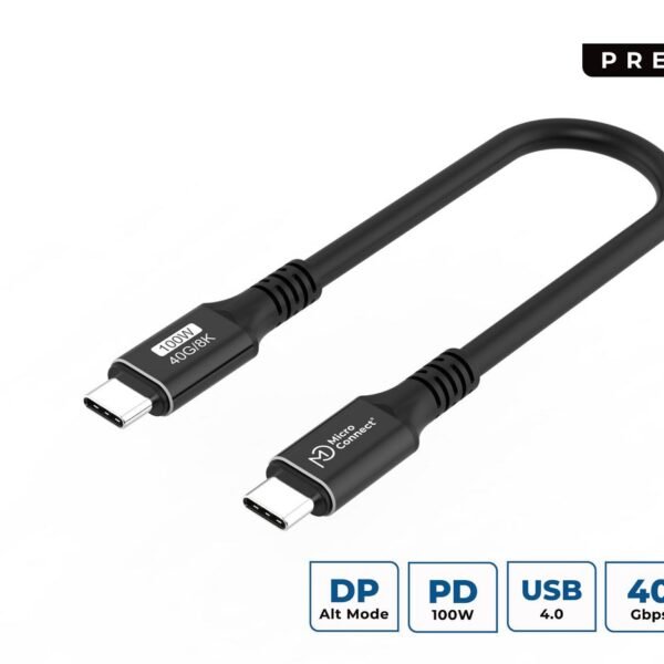 USB-C to USB-C cable 0.15m  Premium, 100W, 40Gbps, USB4  Gen 3x2