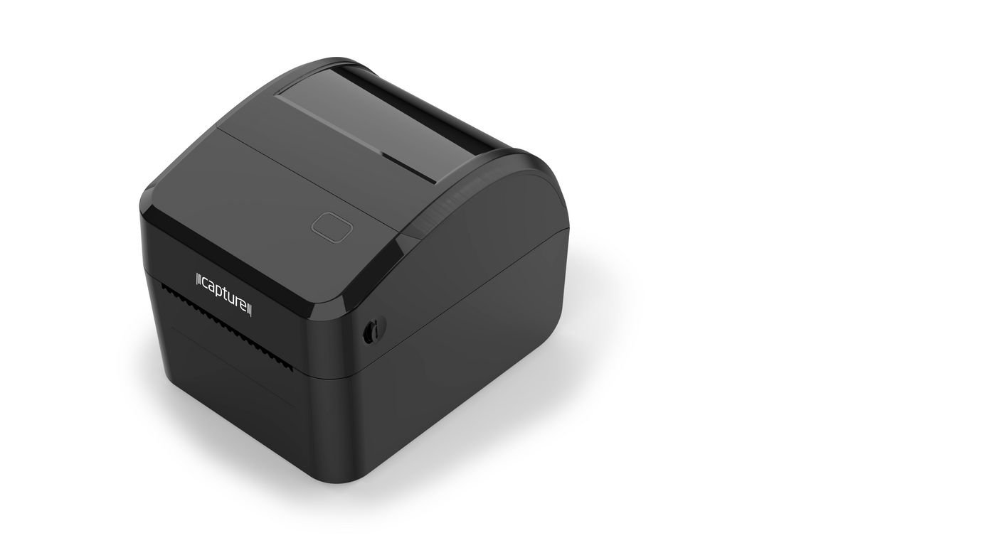 Img_37306669.jpg The Finn, Label Printer Direct Thermal, 203dpi, Desktop, USB+Serial+Ethernet Black - Image 1