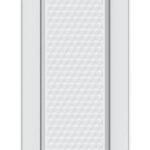 Compact PoE video doorbell  with two-way audio and  versatile mounting options, white