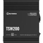 TSW200 PoE+ switch x8  ethernet ports, x2 SFP ports,  without PSU including din rail