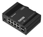 TSW200 PoE+ switch x8  ethernet ports, x2 SFP ports,  without PSU including din rail - Image 3