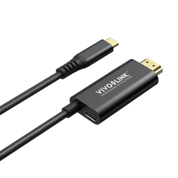USB-C to HDMI Cable with 100W  PD Charge, 2m Black
