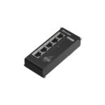 TSF000 x5 ethernet ports, x4  PoE+ unmanaged flat ethernet  switch with integrated din rail bracket