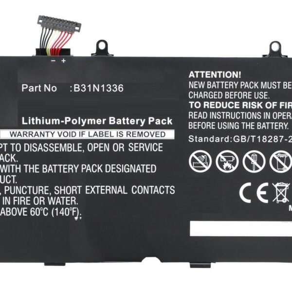 Laptop Battery for Asus  44.46Wh 11.4V 3900mAh 44.46Wh  Li-Pol 11.4V 3900mAh Black, R553LF, R553LN, R553LN-DM123H, R553LN-DM553H,
