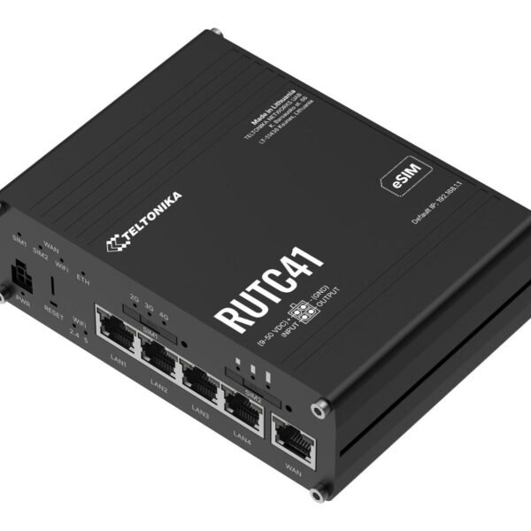 RUTC41 (EU) 4G Cat 4 Edge  router with WiFi 6, docker  support, x5 ethernet ports, eSIM
