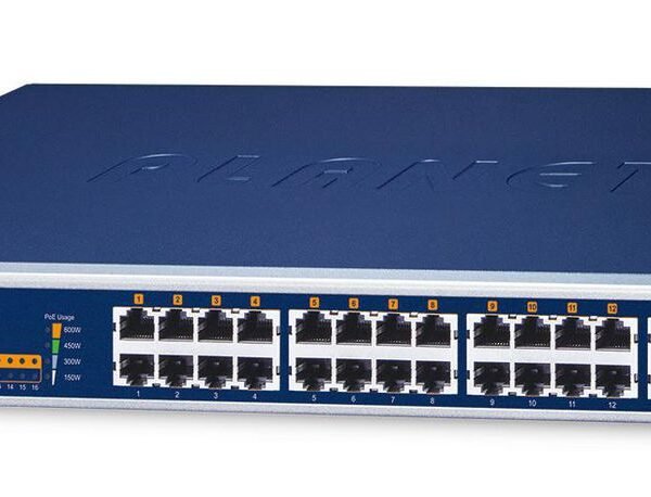 16-Port Gigabit 60W Ultra PoE Managed Injector Hub 600W