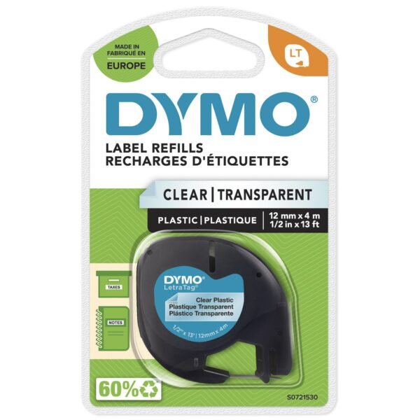 LetraTAG Tape / 12mm x 4m Transparant