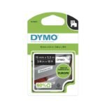 D1 Permanent Polyestertape 19mm x 5,5m Black on white, - Image 2