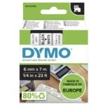 D1 Standard 6mme 6mm x 7m Black on white,