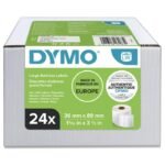 DYMO Authentic LabelWriter Large Address Labels | 36mm x 89mm | 24 Rolls of 260 Easy-Peel Labels (6240 labels) | Self-Adhesive | for LabelWriter Label Makers - Image 2