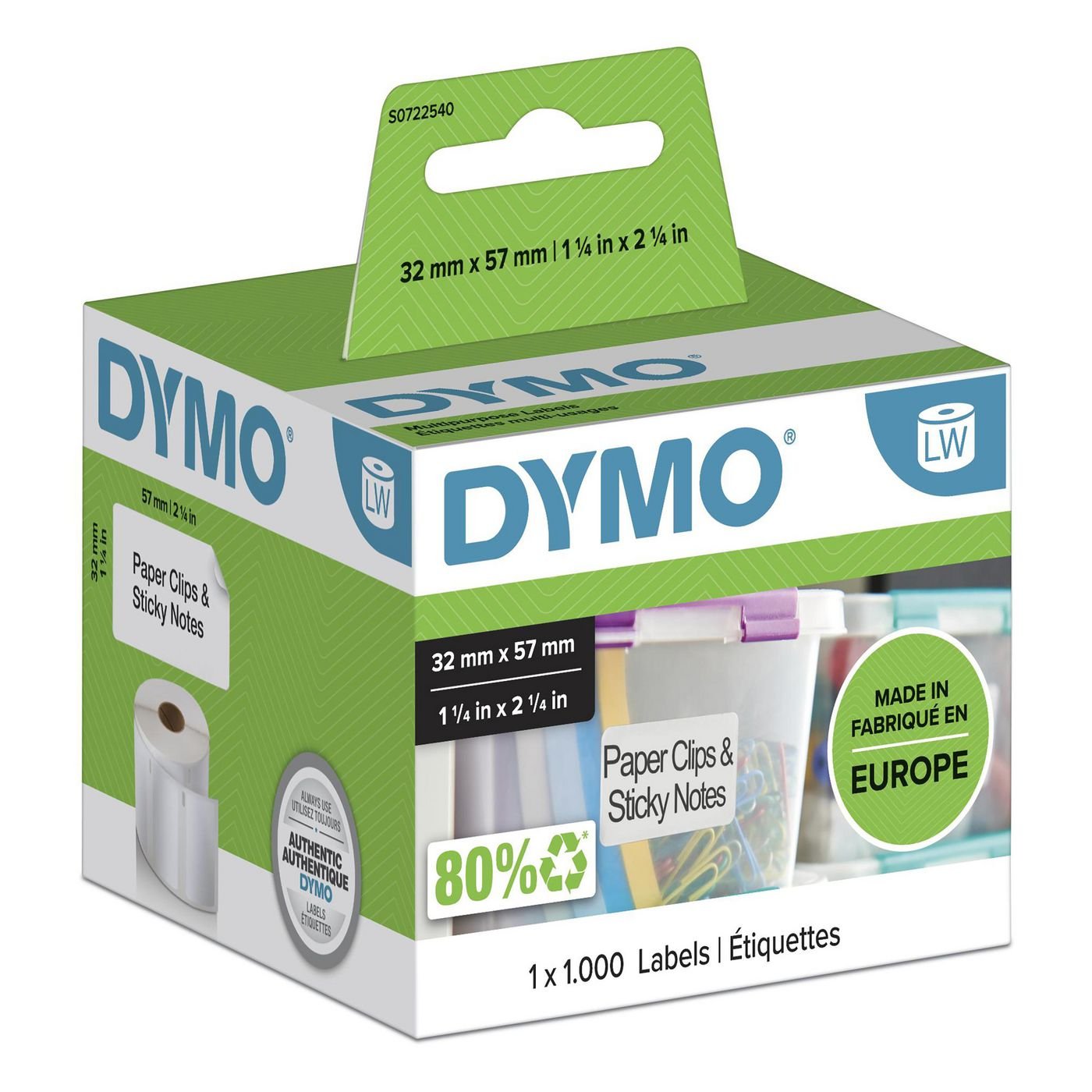 Img_37609119.jpg Removable Multi purpose 57mm X 32mm White, 1000 labels/roll - Image 1