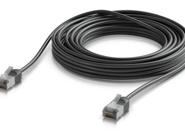 Ultra-thin, rugged, shielded  outdoor patch cable for 10  GbE networking