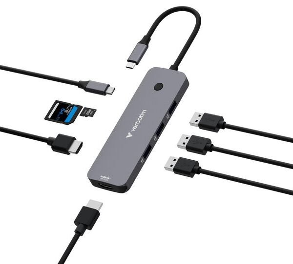 Verbatim CMH-08 USB Type-C 5000 Mbit/s Silver