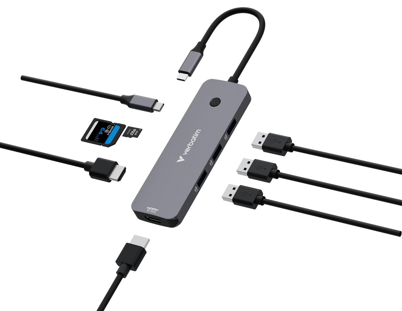 Img_37729192.jpg USB-C Pro Multiport Hub 8 Port CMH-08 - Image 1
