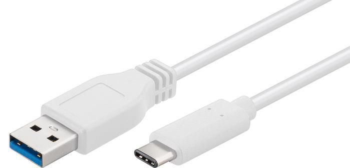 Img_37861033.jpg USB 3.2 Gen 1 C-A Cable, 1m White, for synching and charging, Speed Rate at 5 Gbs - Image 1