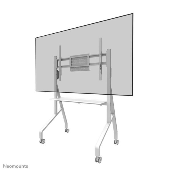 FL50-525WH1, Mobile Display  Trolley, 55-86", Max 76 kg,  Manual H:106-136 cm, VESA 100x100-900x600, Incl. Hardware Shelf, Lockable