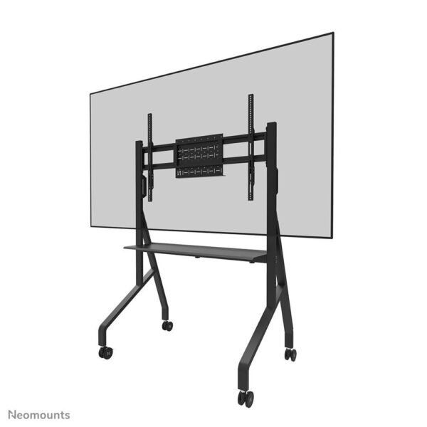 FL50-525BL1, Mobile Display  Trolley, 55-86", Max 76 kg,  Manual H:106-136 cm, VESA 100x100-900x600, Incl. hardware shelf, Lockable