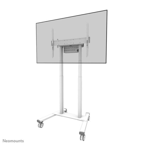 FL55-875WH1, Mobile Motorised  Display Trolley, 55-100", Max  110 kg, H:111,3-176,3 cm (35mm/sec), VESA 100x100-800x600, Lockable (excl.