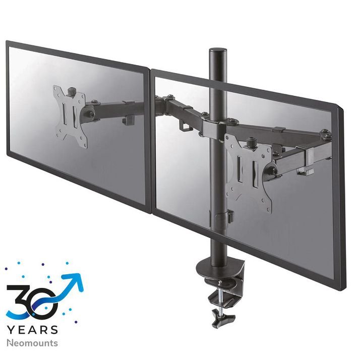 Img_37929390-1 FPMA-D550DBLACK, Full Motion Dual Desk Mount (Clamp & Grommet), For 2 x 10-32" Monitor Displays, 0-8 kg/Display, Height Adjustable - - Image 1