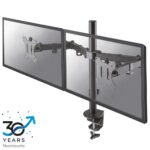 FPMA-D550DBLACK, Full Motion  Dual Desk Mount (Clamp &  Grommet), For 2 x 10-32" Monitor Displays,  0-8 kg/Display, Height Adjustable -
