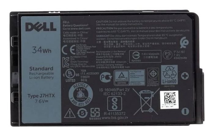 Img_37952544 Battery 34WHR 2 Cell Lith-Ion for Latitude 7212 Rugged Tab - Image 1